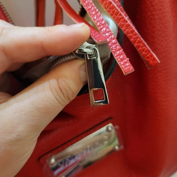 Red handbag genuine leather - Picture 4 of 16